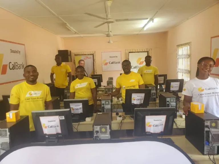 CalBank PLC Donates 20 Computers to Pedu A & B Basic School