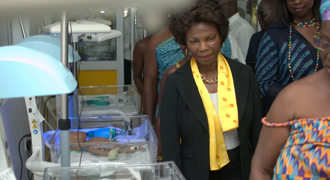 calbank commissions neonatal equipment for the new tafo government hospital