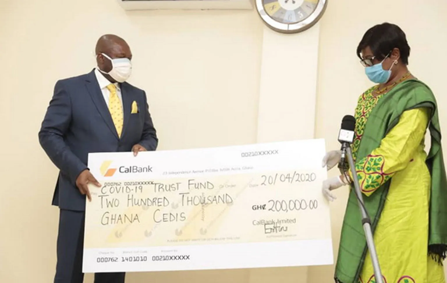 calbank donates to the covid 19 trust fund