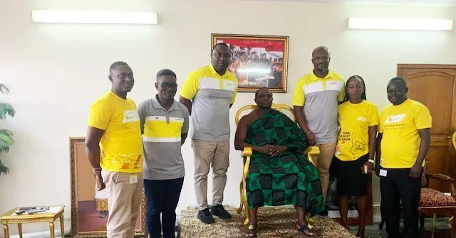 calbank pays courtesy call on daasebre kwaku boateng iii
